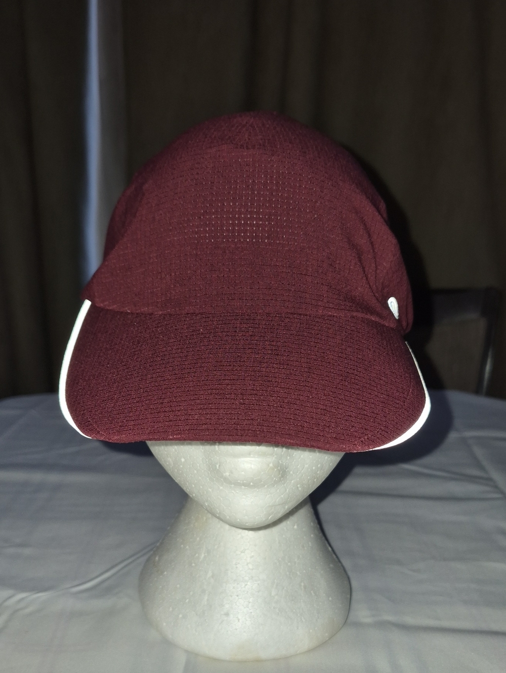 Lululemon Fast And Free Running Burgundy Hat Adjustable WovenAir Size L / XL
